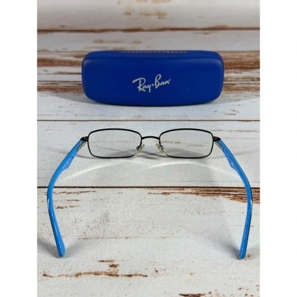 Ray-Ban RB1027 4000 Eyeglasses Frames Blue Black Rectangular 47-16-125 With Case